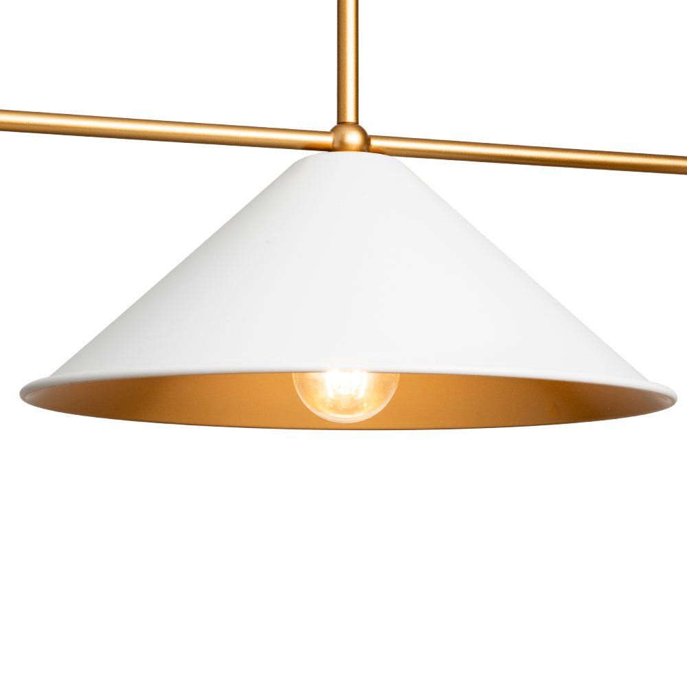 (OpenBox) 3-Light Black Cone Shade Kitchen Island Pendant
