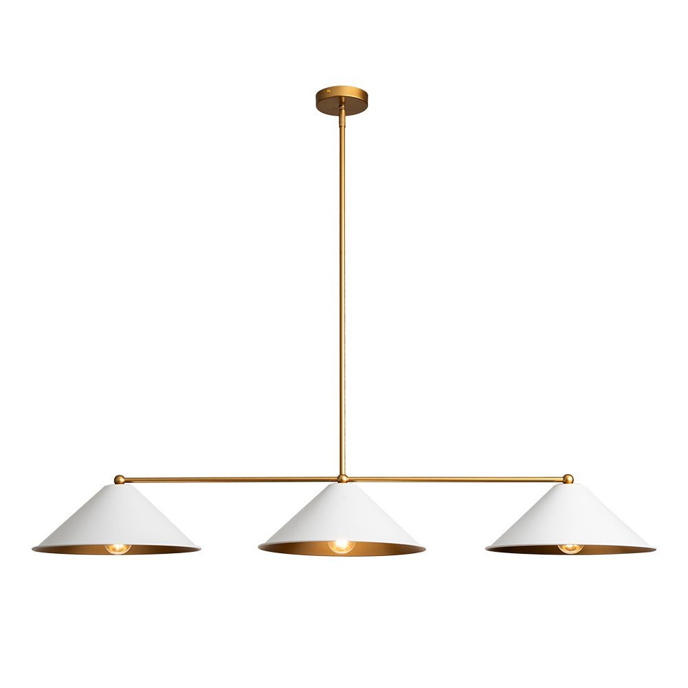 (OpenBox) 3-Light Black Cone Shade Kitchen Island Pendant