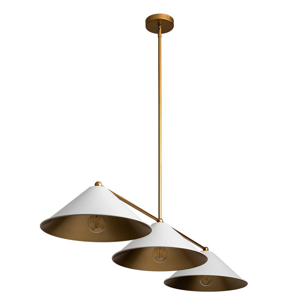(OpenBox) 3-Light Black Cone Shade Kitchen Island Pendant