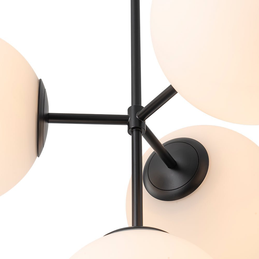 (OpenBox) 4-Light Opal Glass Globe Sputnik Semi Flush Chandelier