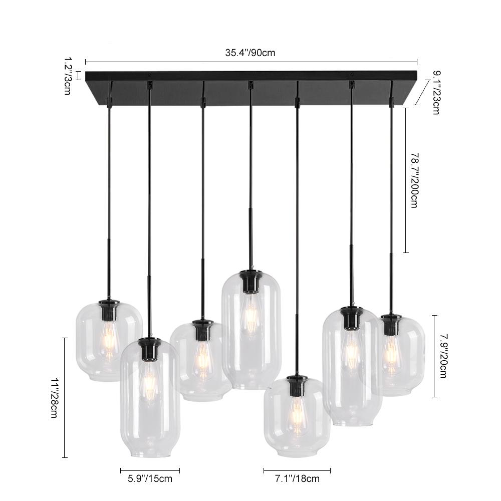 (OpenBox) 7-light Kitchen Island Cluster Pendant Chandelier