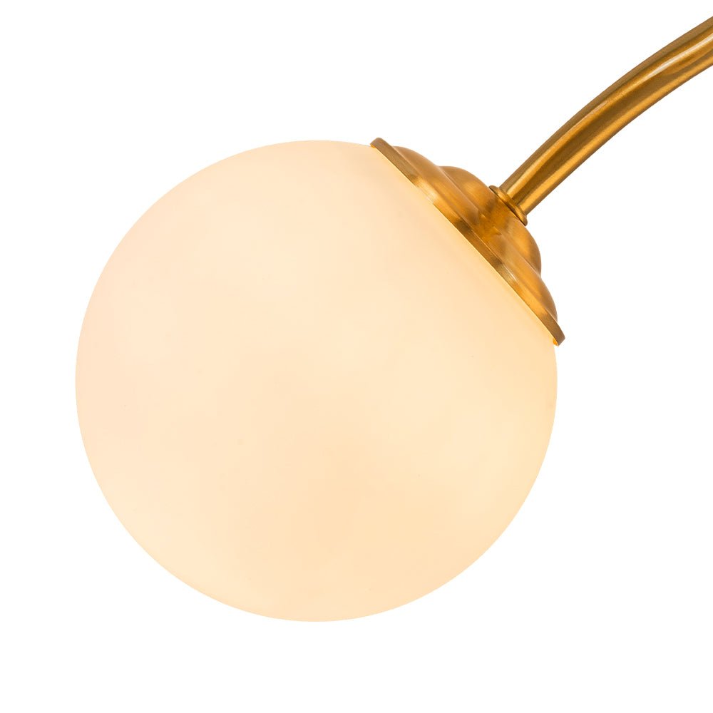 (OpenBox) Bloom Brass Frosted Glass Bubble Semi Flush Chandelier