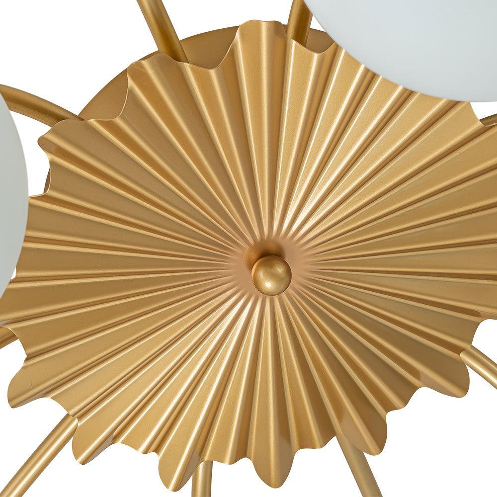 (OpenBox) Blossom 12-Light Opal Glass Bubble Semi Flush Chandelier