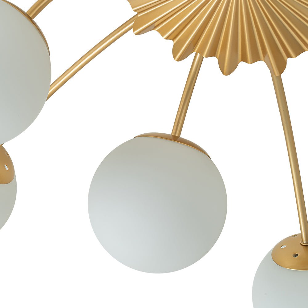 (OpenBox) Blossom 12-Light Opal Glass Bubble Semi Flush Chandelier