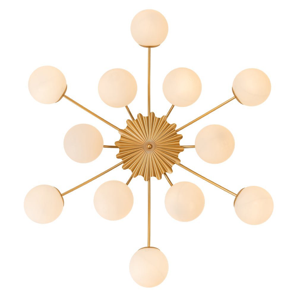 (OpenBox) Blossom 12-Light Opal Glass Bubble Semi Flush Chandelier
