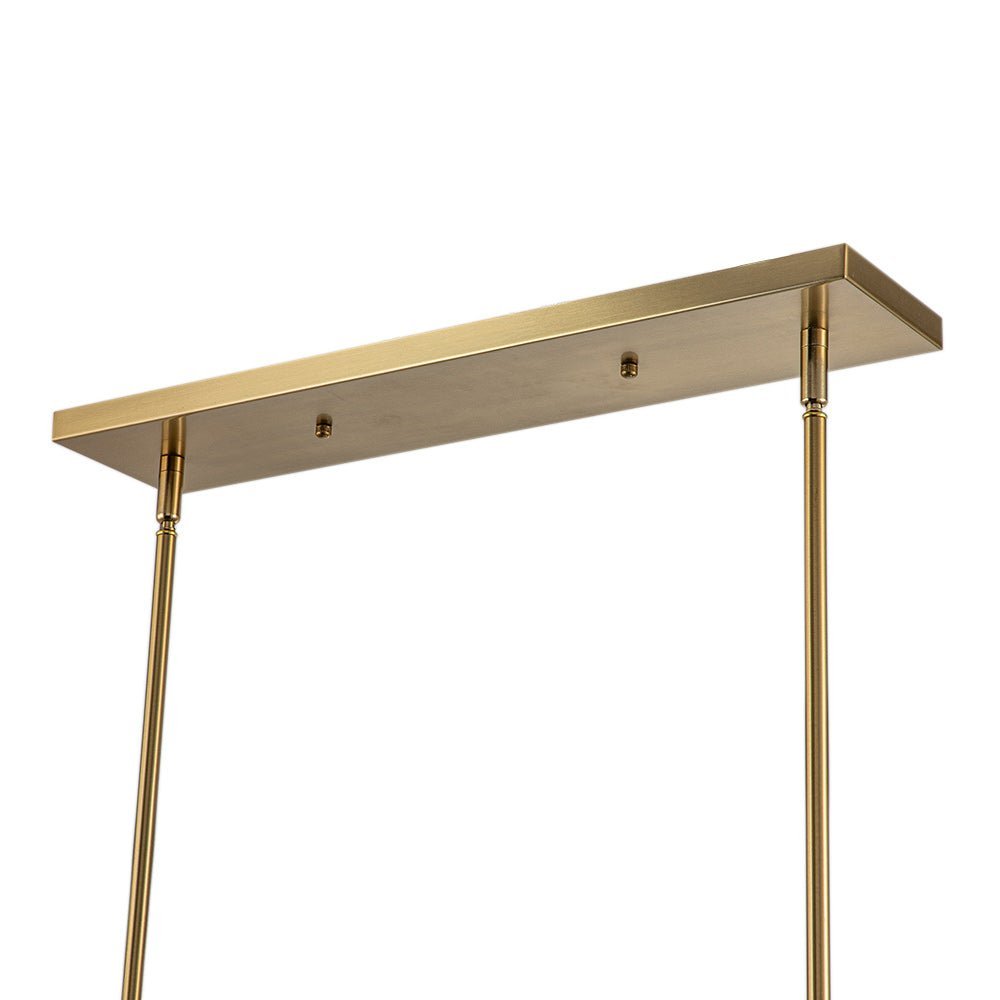 (OpenBox) Brass 5-Light Glass Globe Linear Pendant