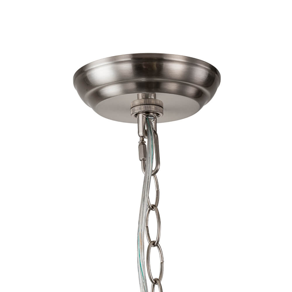 (OpenBox) Brass Cluster Ribbed Glass Globe Bubble Chandelier