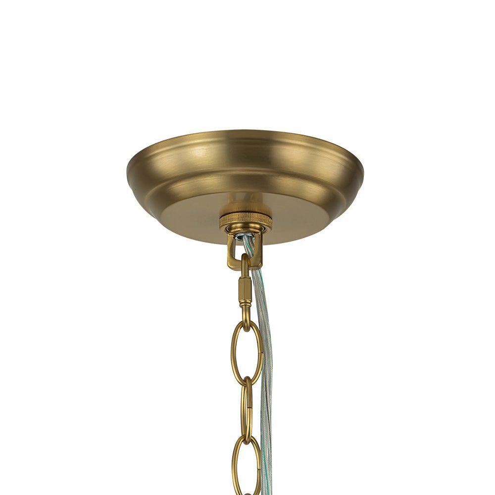 (OpenBox) Brass Cluster Sculpture Texture Glass Globe Bubble Chandelier