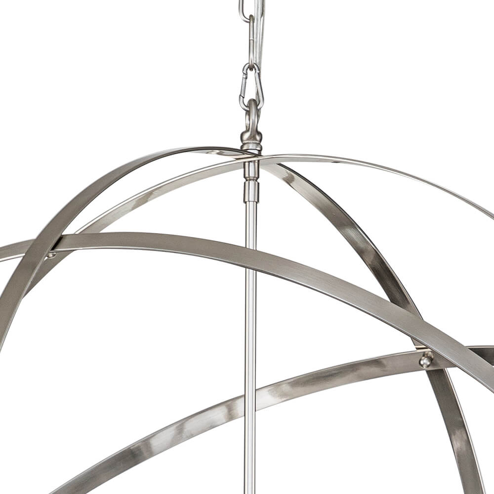 (OpenBox) Classic 8-Light Sphere Chandelier with Crystal Accents