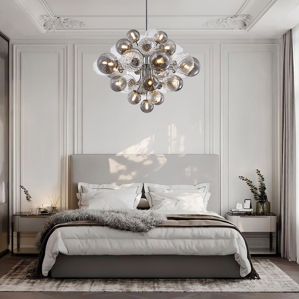 (OpenBox) Cluster Glass Globe Bubble Chandelier 23.6/31.5 Wide Large Chandelier