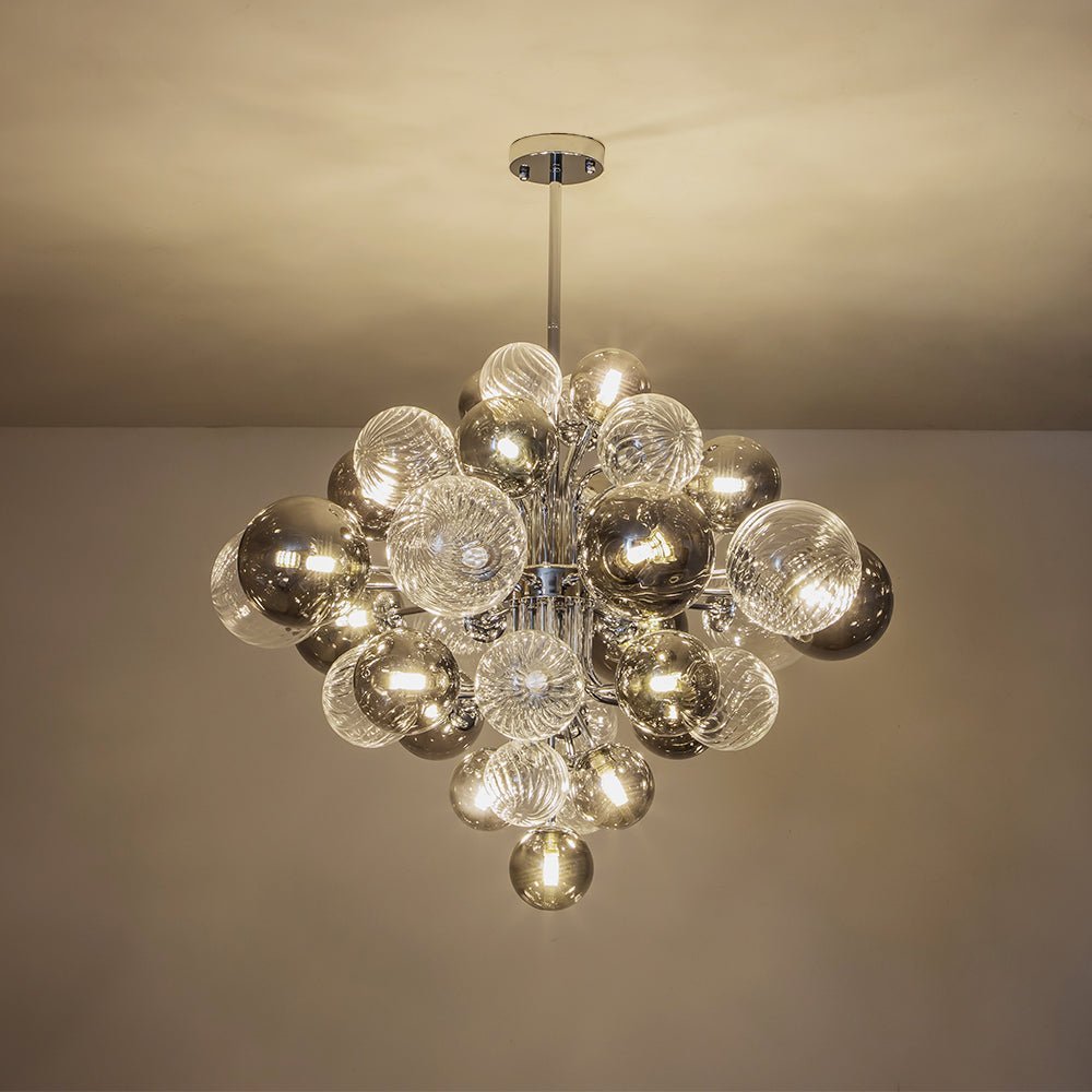 (OpenBox) Cluster Glass Globe Bubble Chandelier 23.6/31.5 Wide Large Chandelier