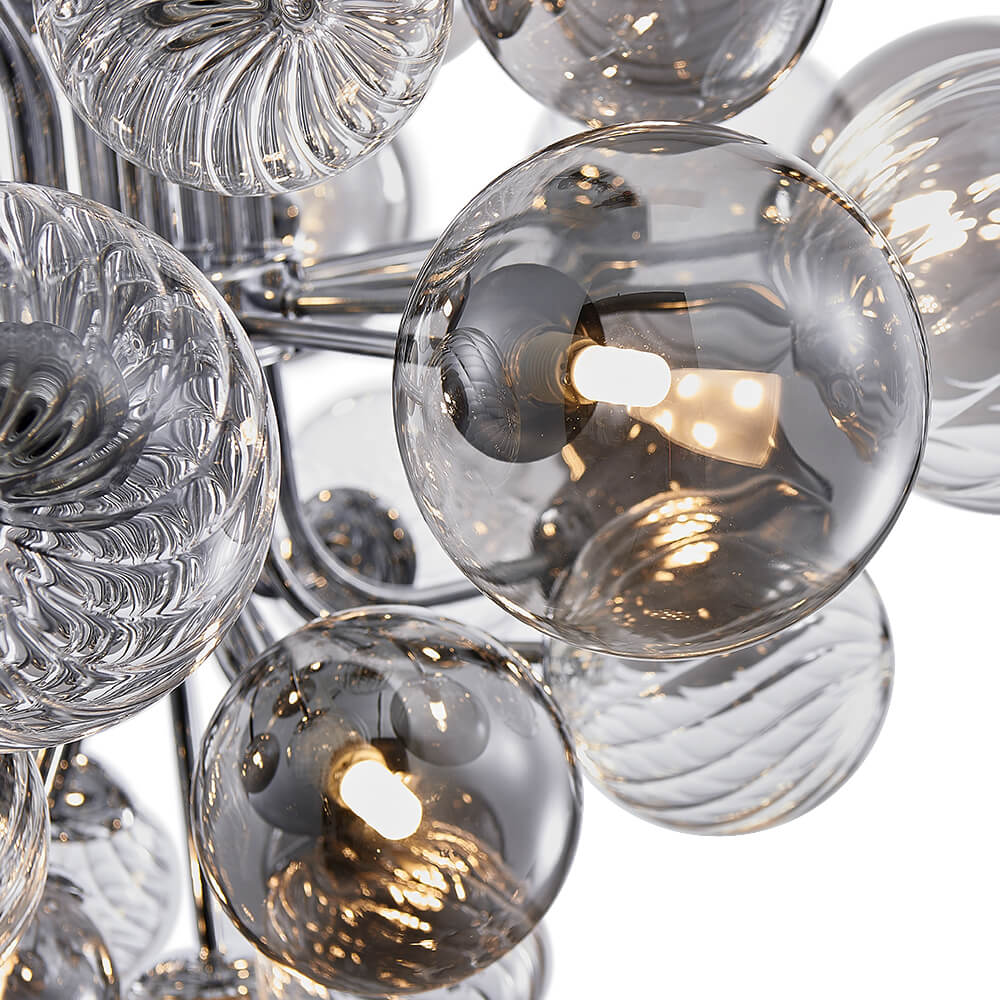 (OpenBox) Cluster Glass Globe Bubble Chandelier 23.6/31.5 Wide Large Chandelier