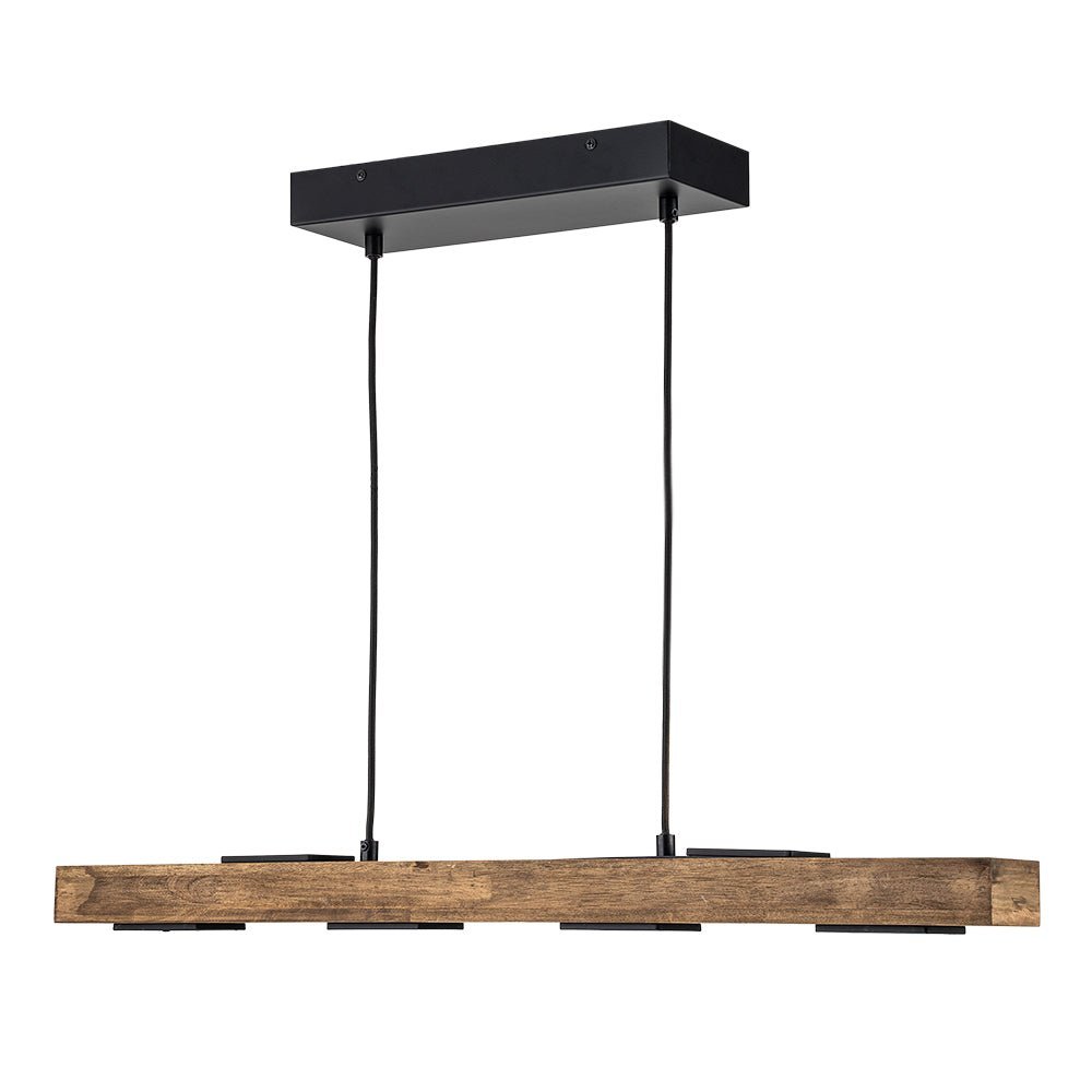 (OpenBox) Dimmable LED Linear Oak Wood Kitchen Island Pendant