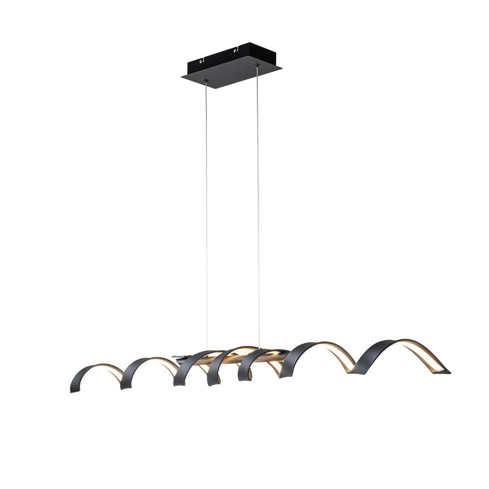 (OpenBox) Dimmable Wavy Linear LED Kitchen Island Pendant