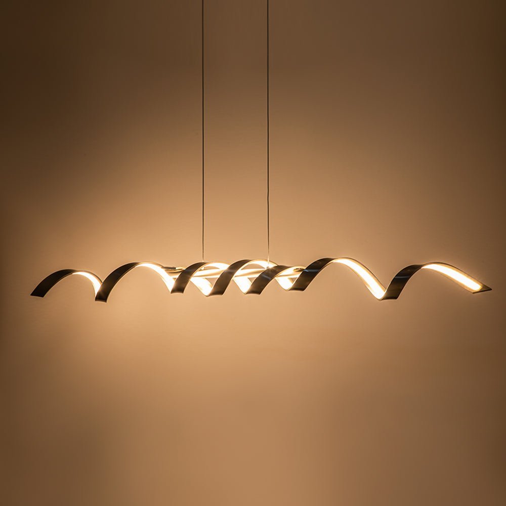 (OpenBox) Dimmable Wavy Linear LED Kitchen Island Pendant