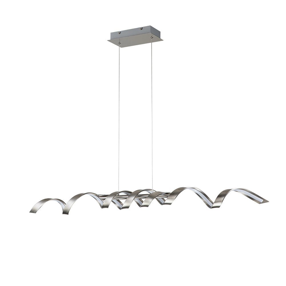 (OpenBox) Dimmable Wavy Linear LED Kitchen Island Pendant