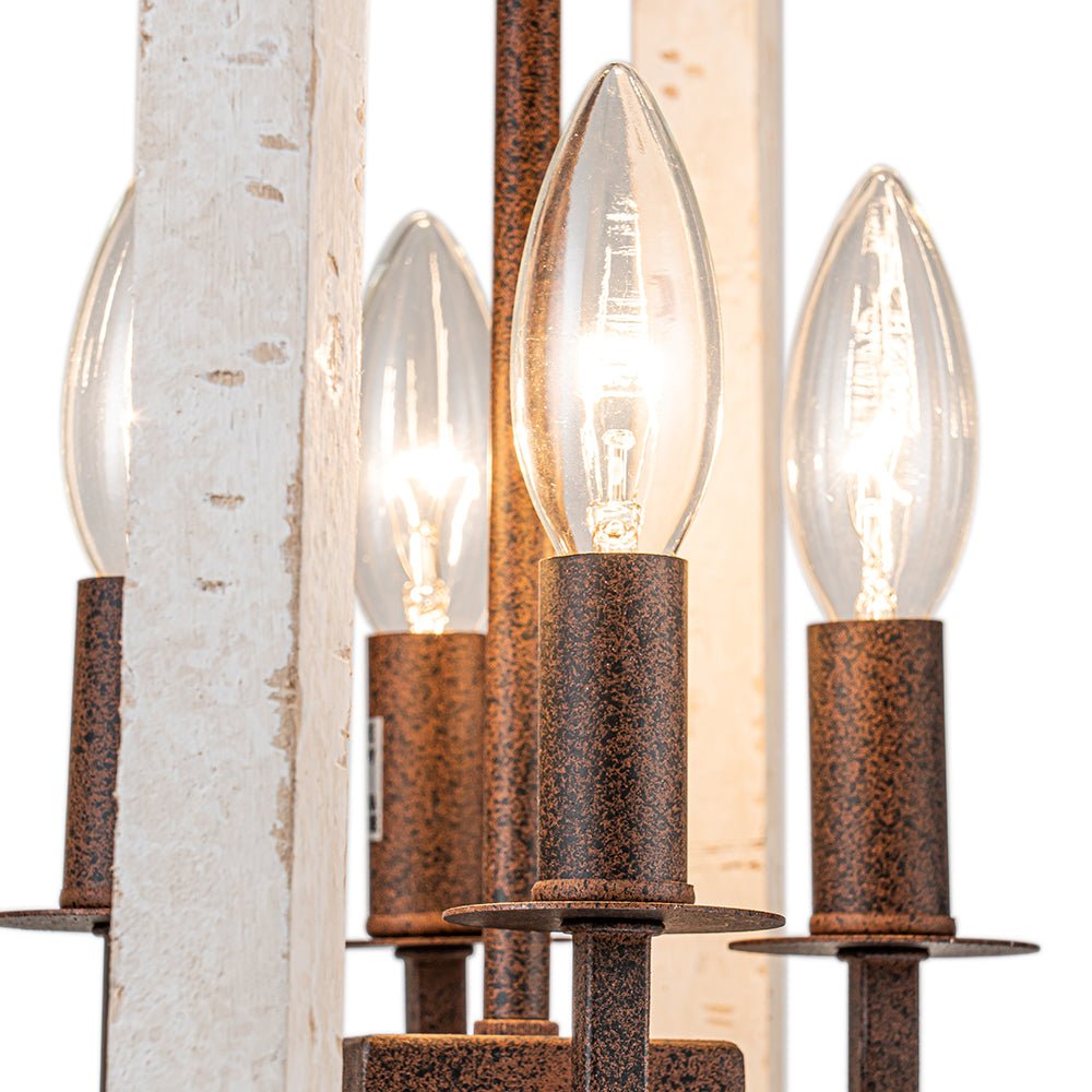 (OpenBox) Farmhouse Wood Cylinder Pendant Light