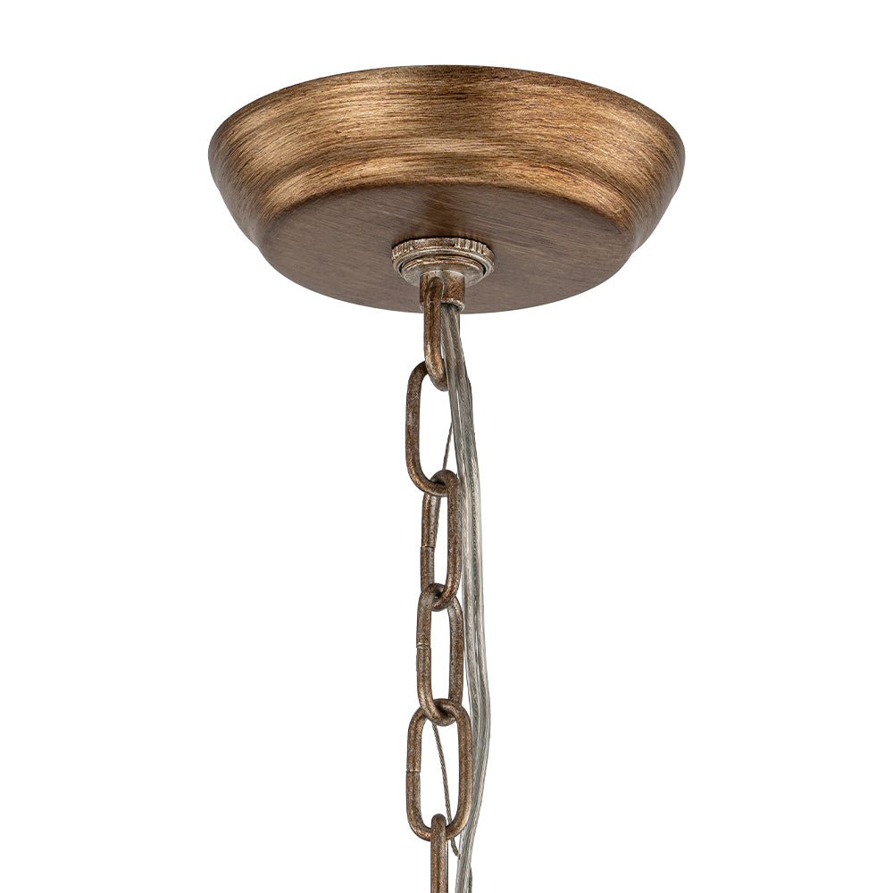(OpenBox) French Antique Brass Crystal Cage Chandelier