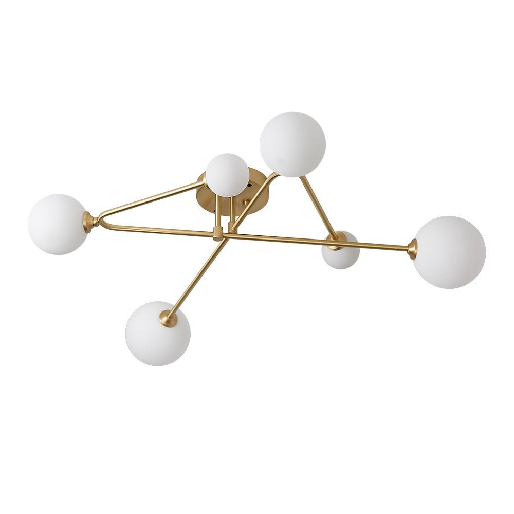 (OpenBox) Frosted Bubble Linear Sputnik Semi Flush Mount