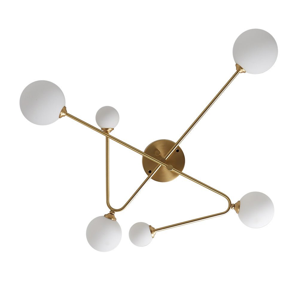 (OpenBox) Frosted Bubble Linear Sputnik Semi Flush Mount