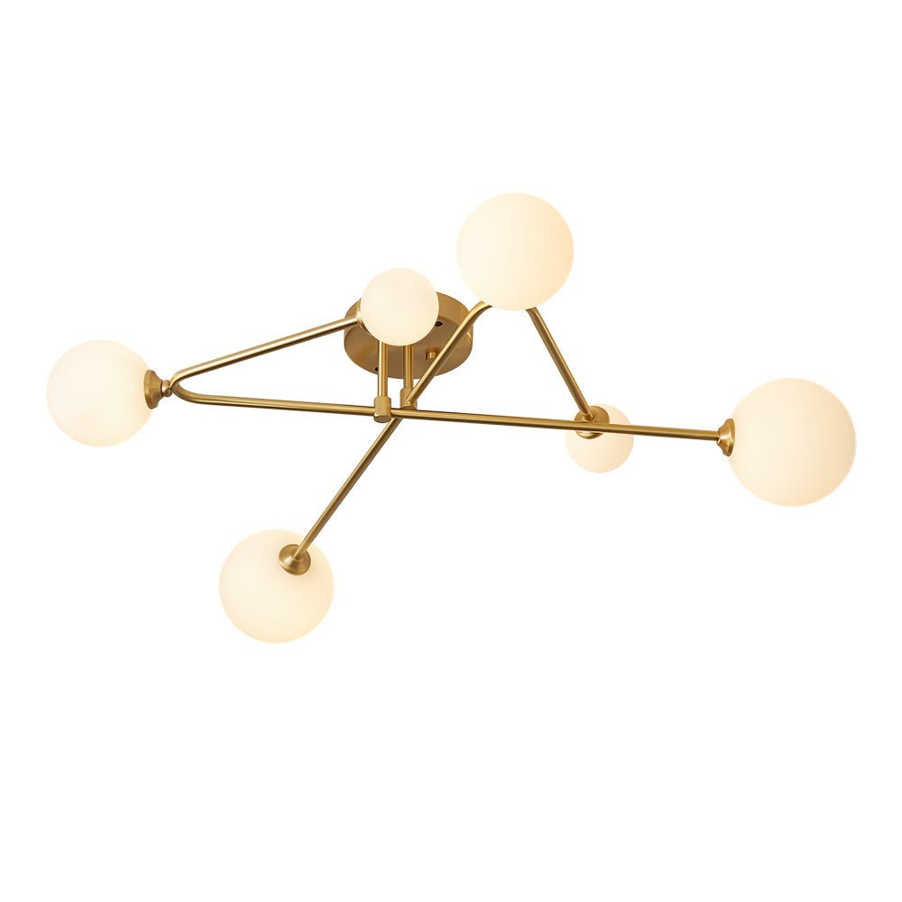 (OpenBox) Frosted Bubble Linear Sputnik Semi Flush Mount