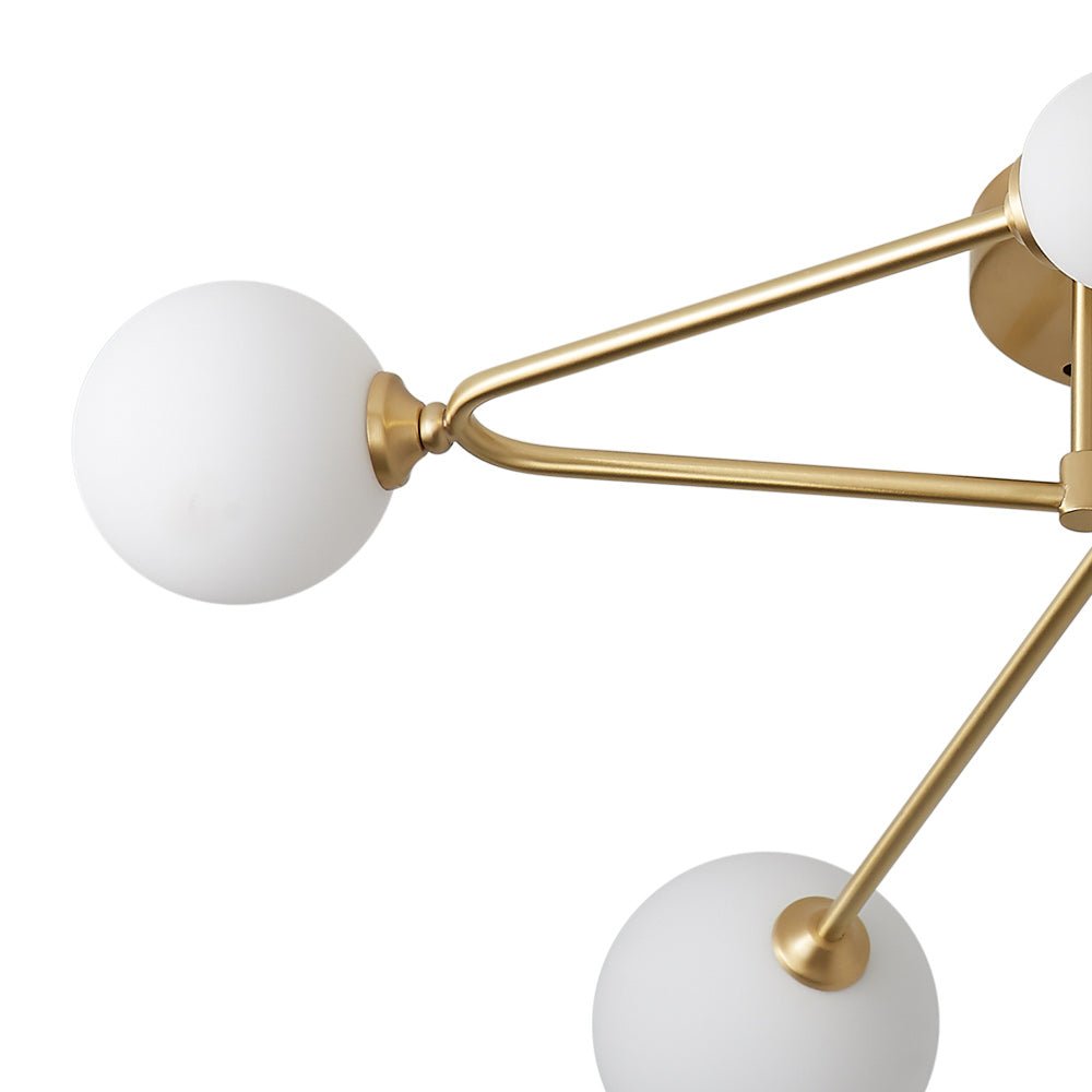 (OpenBox) Frosted Bubble Linear Sputnik Semi Flush Mount