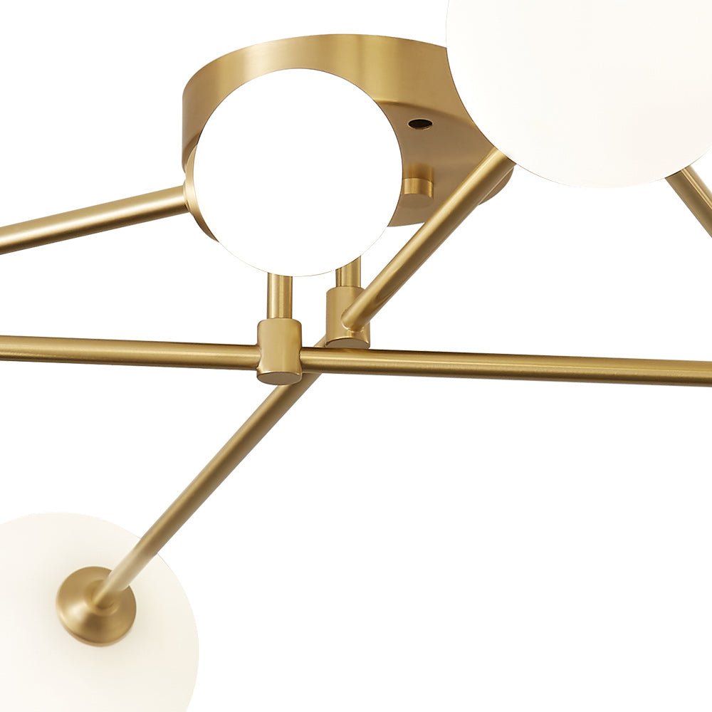 (OpenBox) Frosted Bubble Linear Sputnik Semi Flush Mount