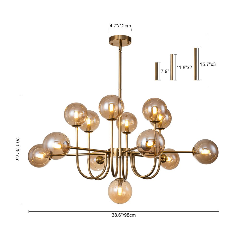 (OpenBox) Glam 13-Light Sputnik Glass Globe Bubble Chandelier