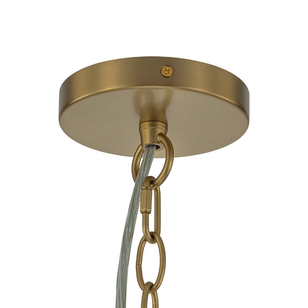 (OpenBox) Glam Brass Cluster Ribbed Glass Globe Bubble Chandelier