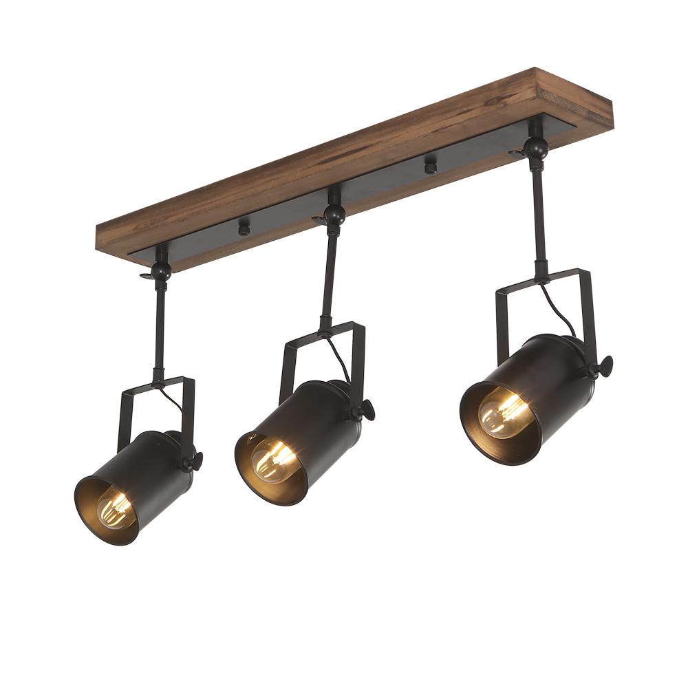(OpenBox) Industrial 3-Light Semi Flush Track Light