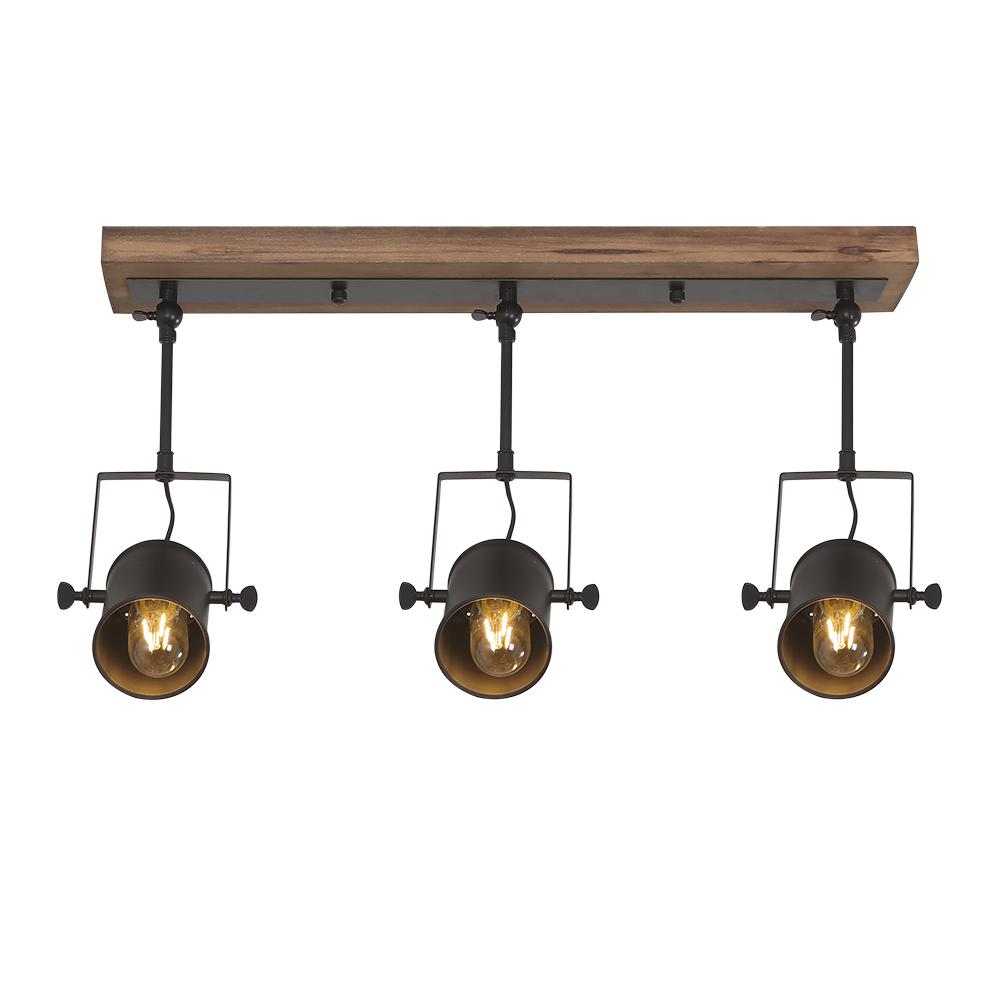 (OpenBox) Industrial 3-Light Semi Flush Track Light