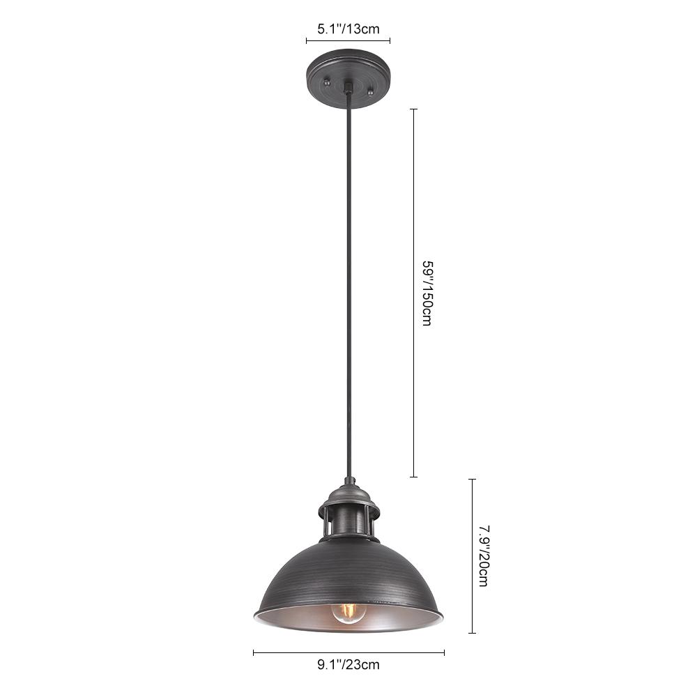 (OpenBox) Industrial Single Pot Lid Dome Pendant