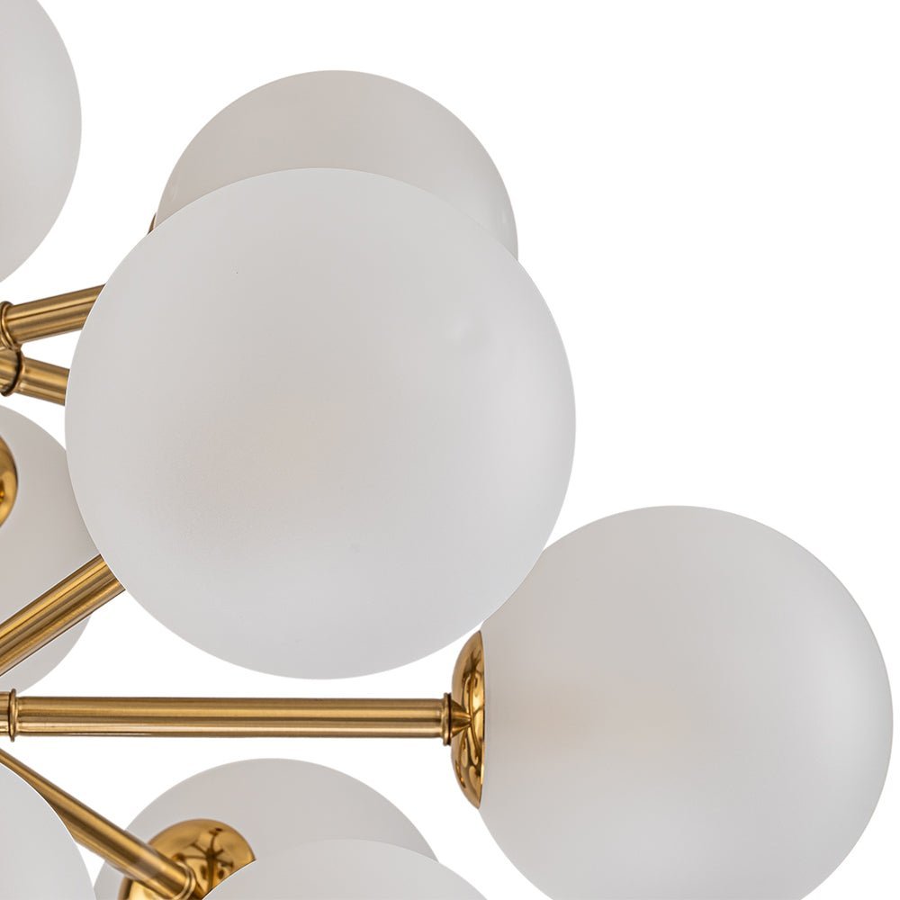 (OpenBox) Mid-Century Frosted Glass Bubble Tiered Sputnik Chandelier