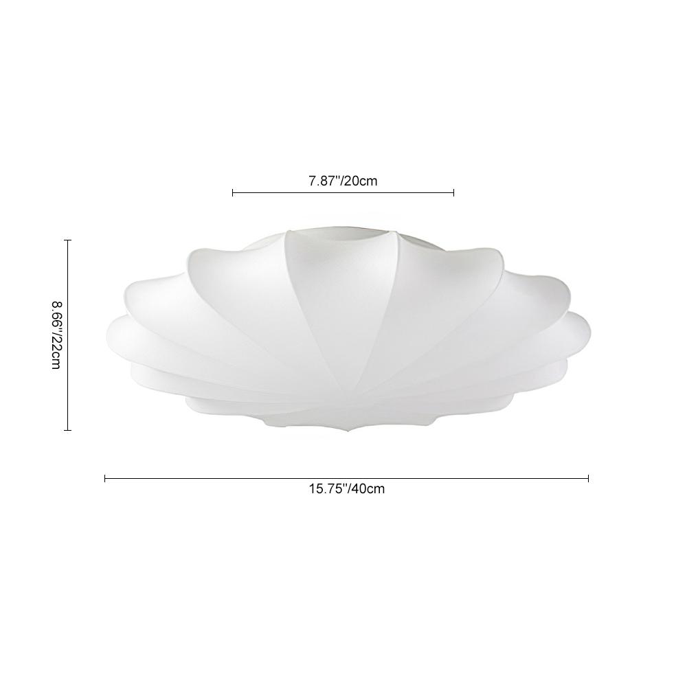 (OpenBox) Mid-Century Modern White Flush Mount Light