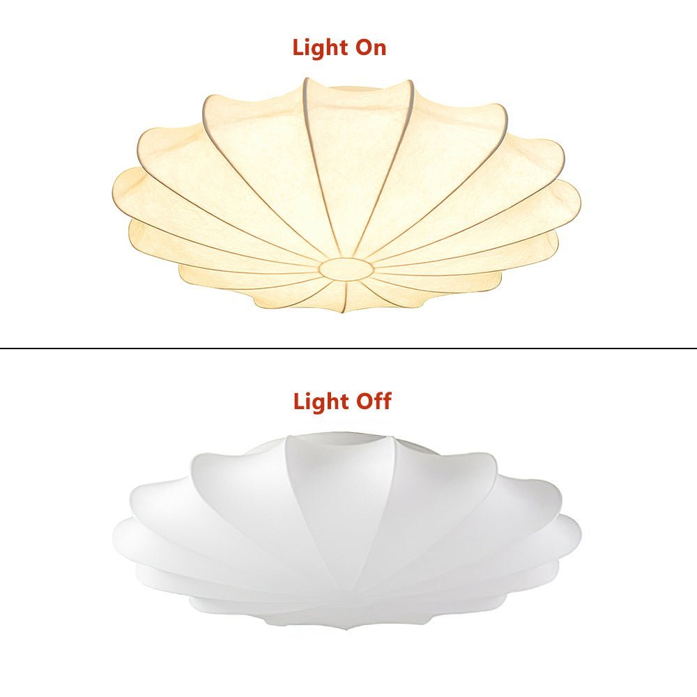 (OpenBox) Mid-Century Modern White Flush Mount Light