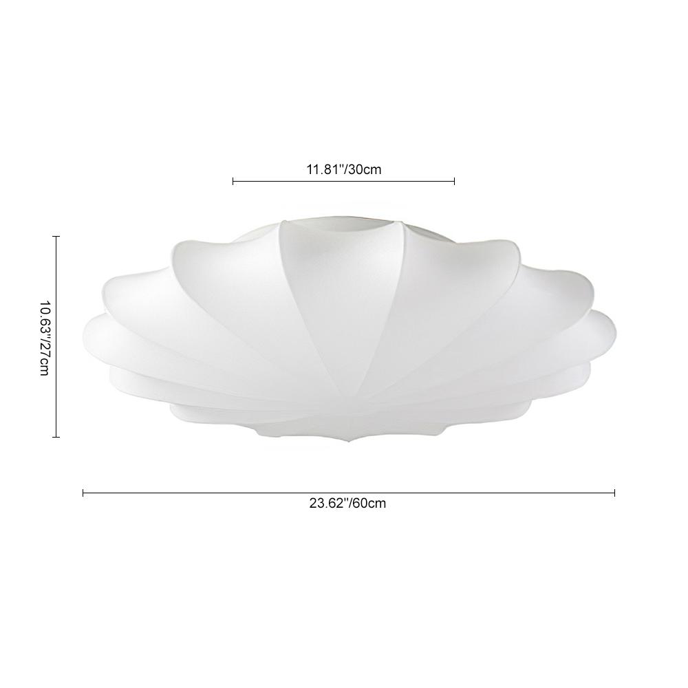 (OpenBox) Mid-Century Modern White Flush Mount Light