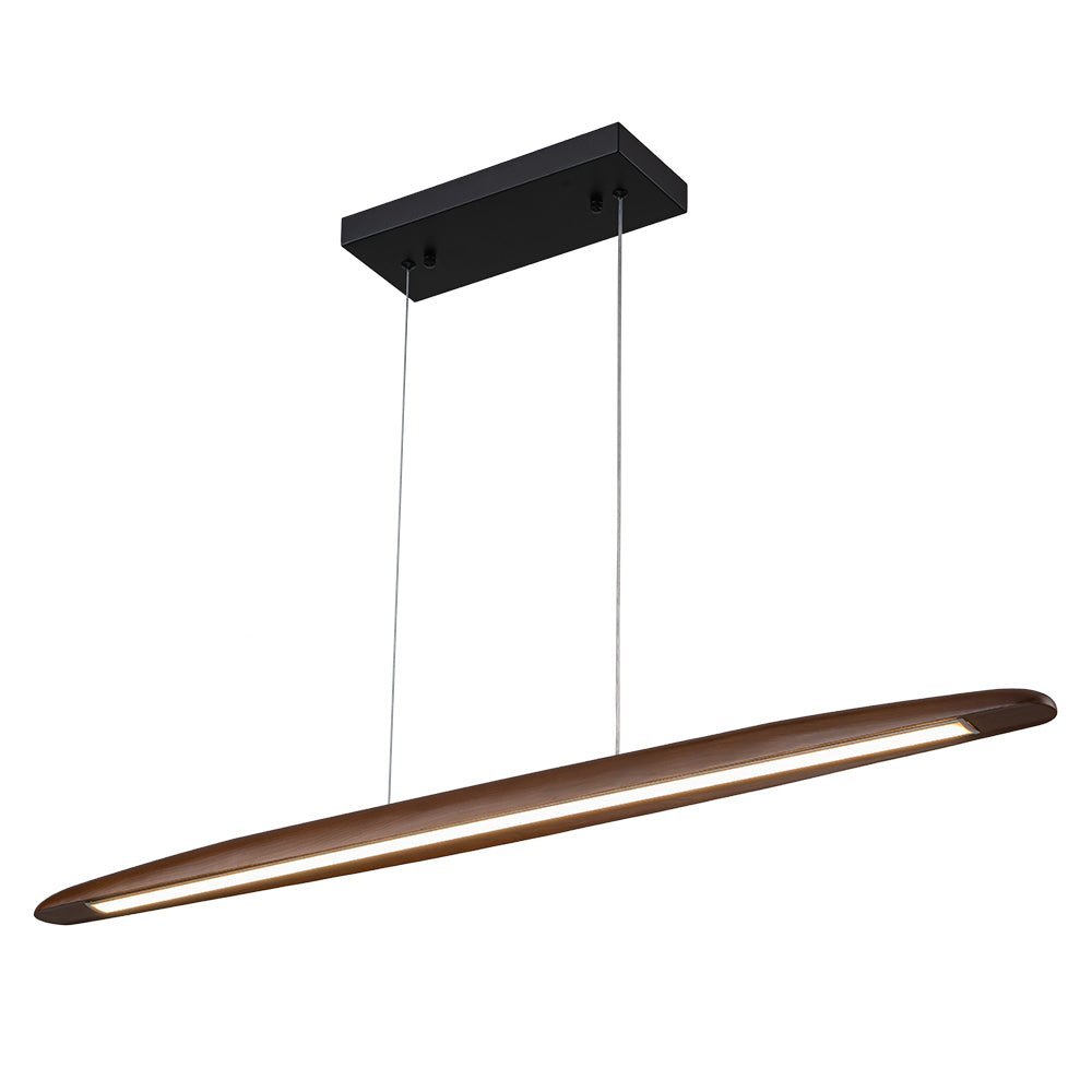 (OpenBox) Minimalist Linear Wood Dimmable LED Island Pendant