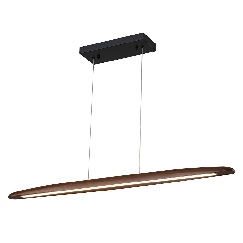 (OpenBox) Minimalist Linear Wood Dimmable LED Island Pendant