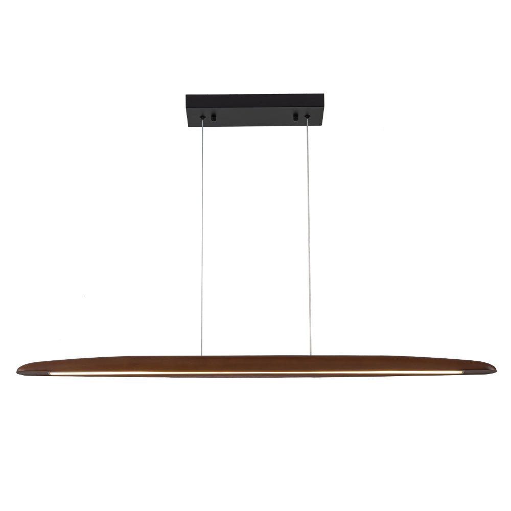 (OpenBox) Minimalist Linear Wood Dimmable LED Island Pendant