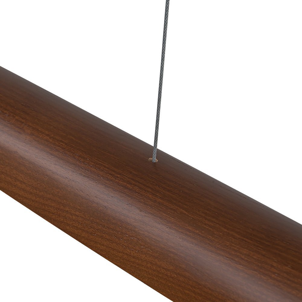 (OpenBox) Minimalist Linear Wood Dimmable LED Island Pendant