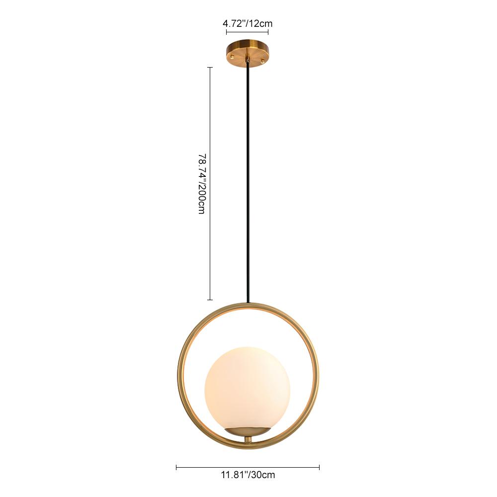 (OpenBox) Modern 1-ring Globe Pendant Light