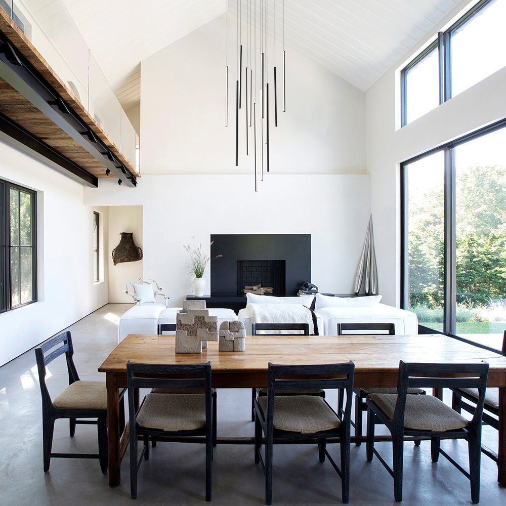 (OpenBox) Modern 12-Light Black Cluster Tube LED Pendant Light