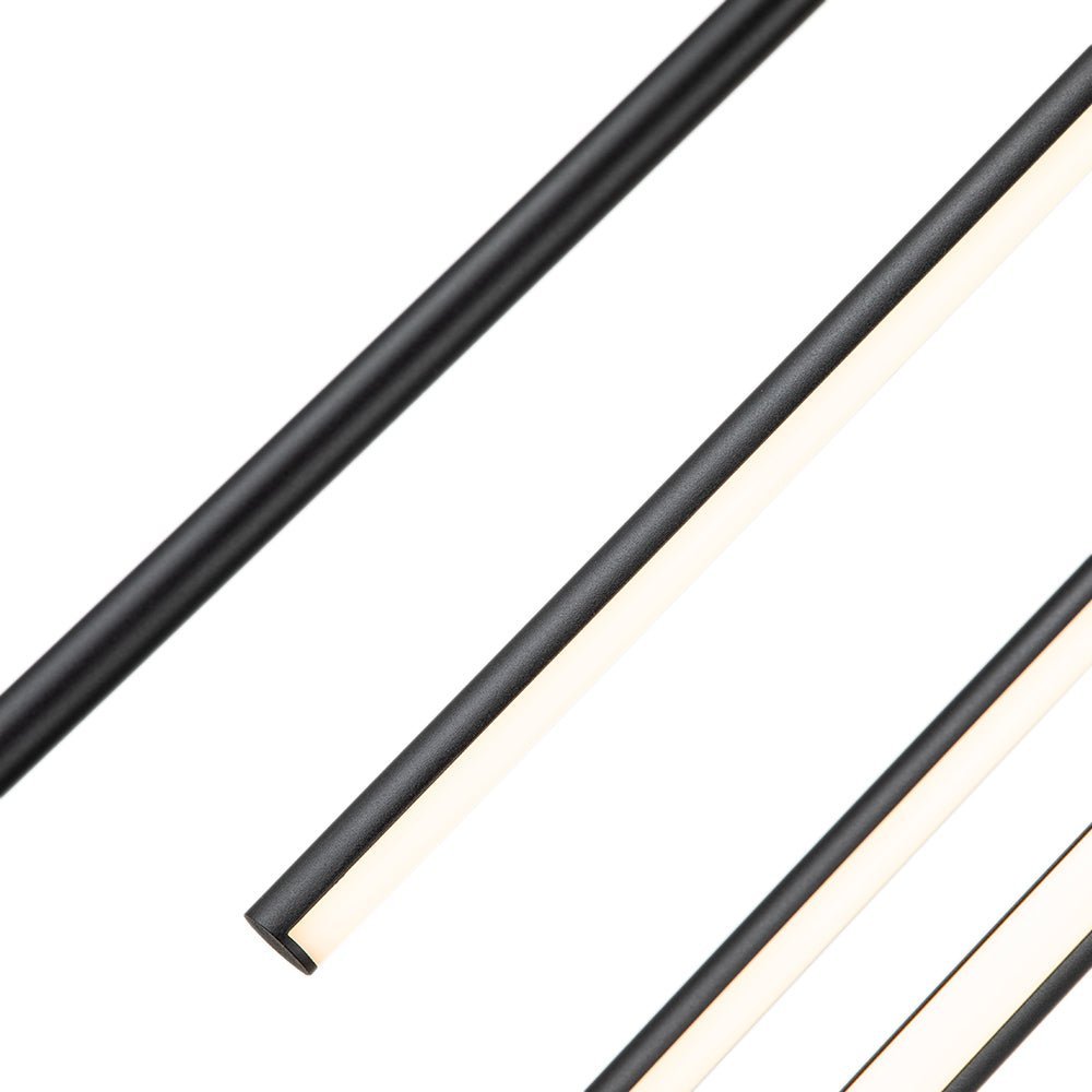 (OpenBox) Modern 12-Light Black Cluster Tube LED Pendant Light