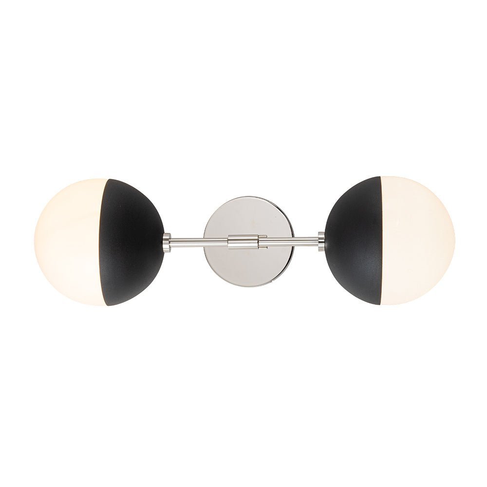 (OpenBox) Modern 2-Light Opal Glass Globe Wall Sconce
