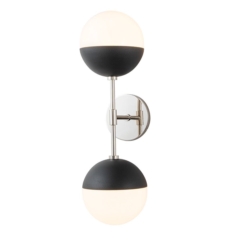 (OpenBox) Modern 2-Light Opal Glass Globe Wall Sconce