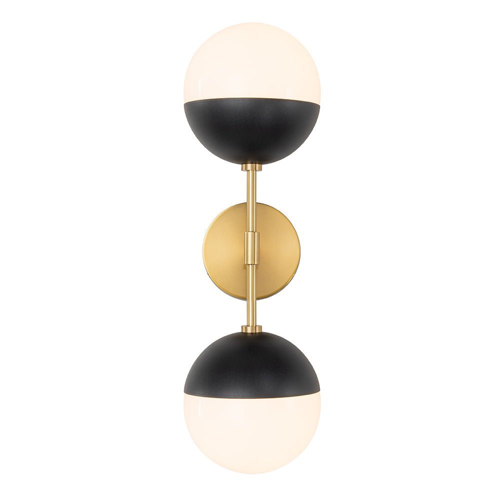 (OpenBox) Modern 2-Light Opal Glass Globe Wall Sconce
