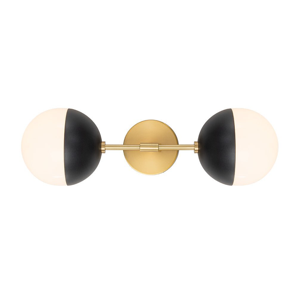 (OpenBox) Modern 2-Light Opal Glass Globe Wall Sconce
