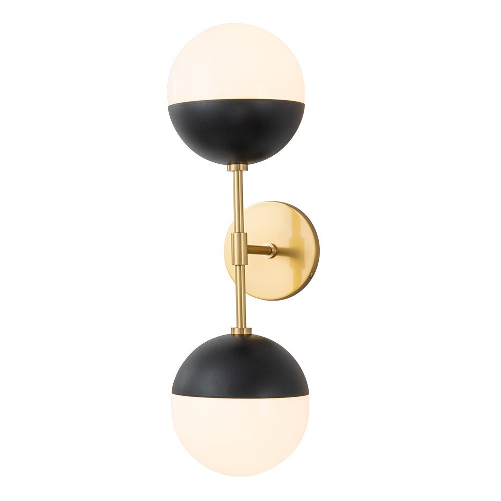 (OpenBox) Modern 2-Light Opal Glass Globe Wall Sconce