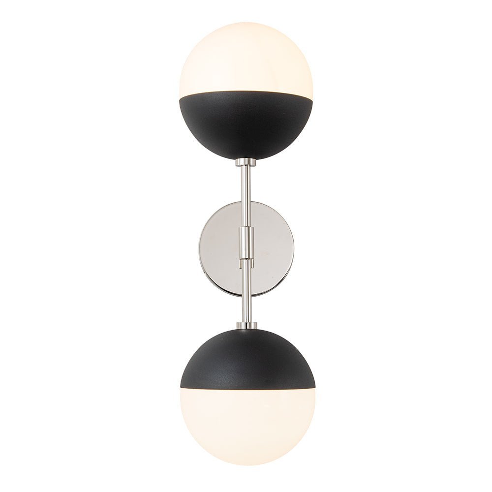 (OpenBox) Modern 2-Light Opal Glass Globe Wall Sconce