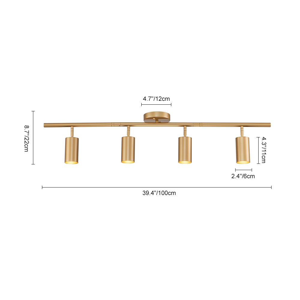 (OpenBox) Modern 4-Light Linear Semi Flush Track Light